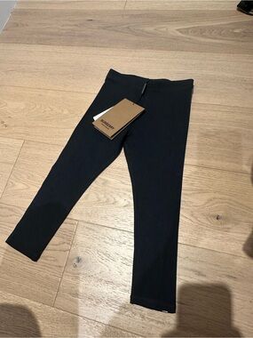 Burberry Black Stretch Logo-Tag Leggings